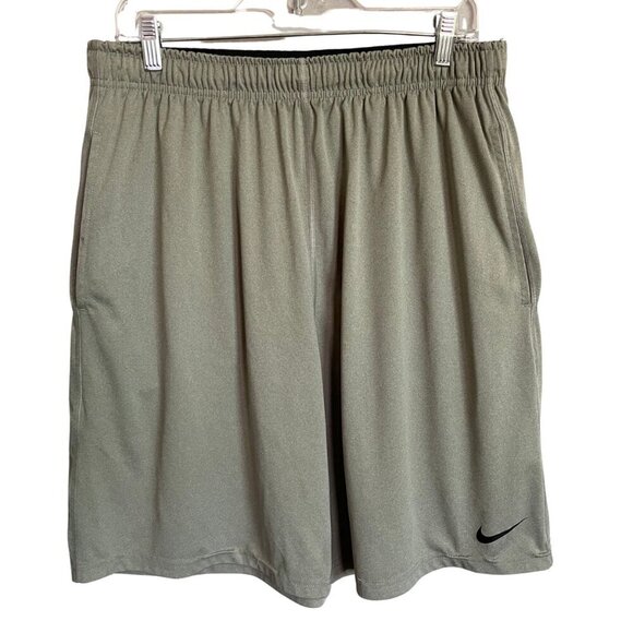 Nike Other - Nike Dri-fit Olive-Grey Basketball Shorts Size XL